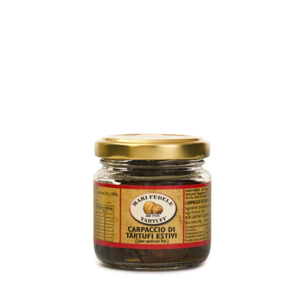 Carpaccio di tartufi estivi 60g — Mari Fedele Tartufi, Campello sul Clitunno